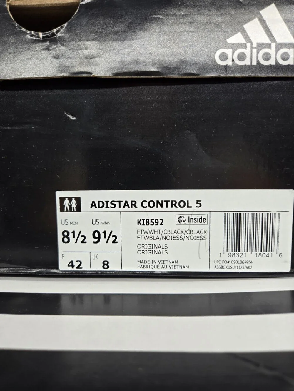 adidas Men's Adistar Control 5 KI8592 Core Black Purple Orange Shoes Size 8.5